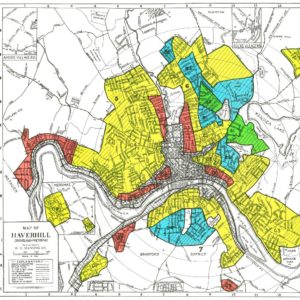 Redlining map of Haverhill, mA